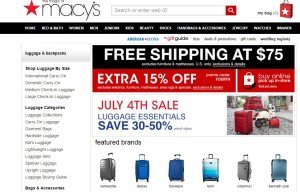 Macys Luggage Sale