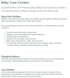 Disney Baby Care Centers