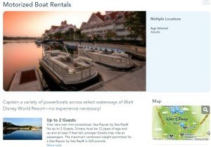 Disney Boat Rentals