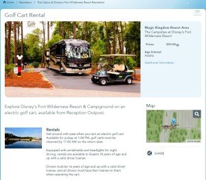 Disney Golf Cart Rental