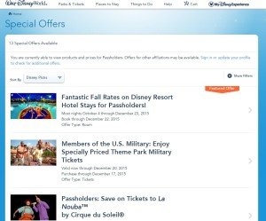 Disney Special Offers