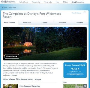 Campsites at Fort Wilderness