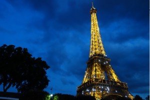 Eiffel Tower Sparkles at Night