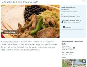 Disneys Pecos Bill Tall Tale Inn and Cafe