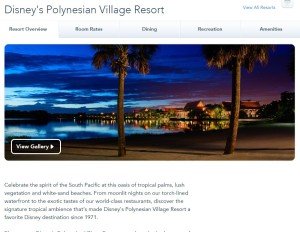 Disney Polynesian Village Resort