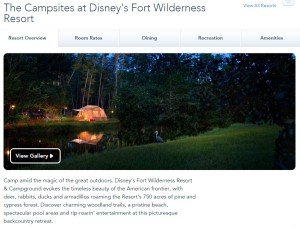 Campsites at Disney's Fort Wilderness