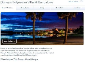 Disneys Polynesian Villas and Bungalows